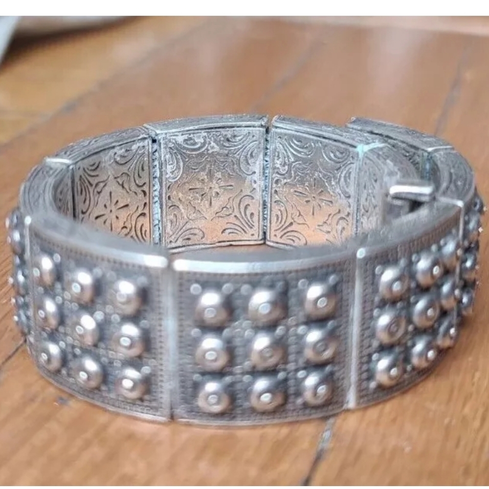 Vintage Gerochristo Sterling Silver Heavy Byzantine WOMENS BRACELET